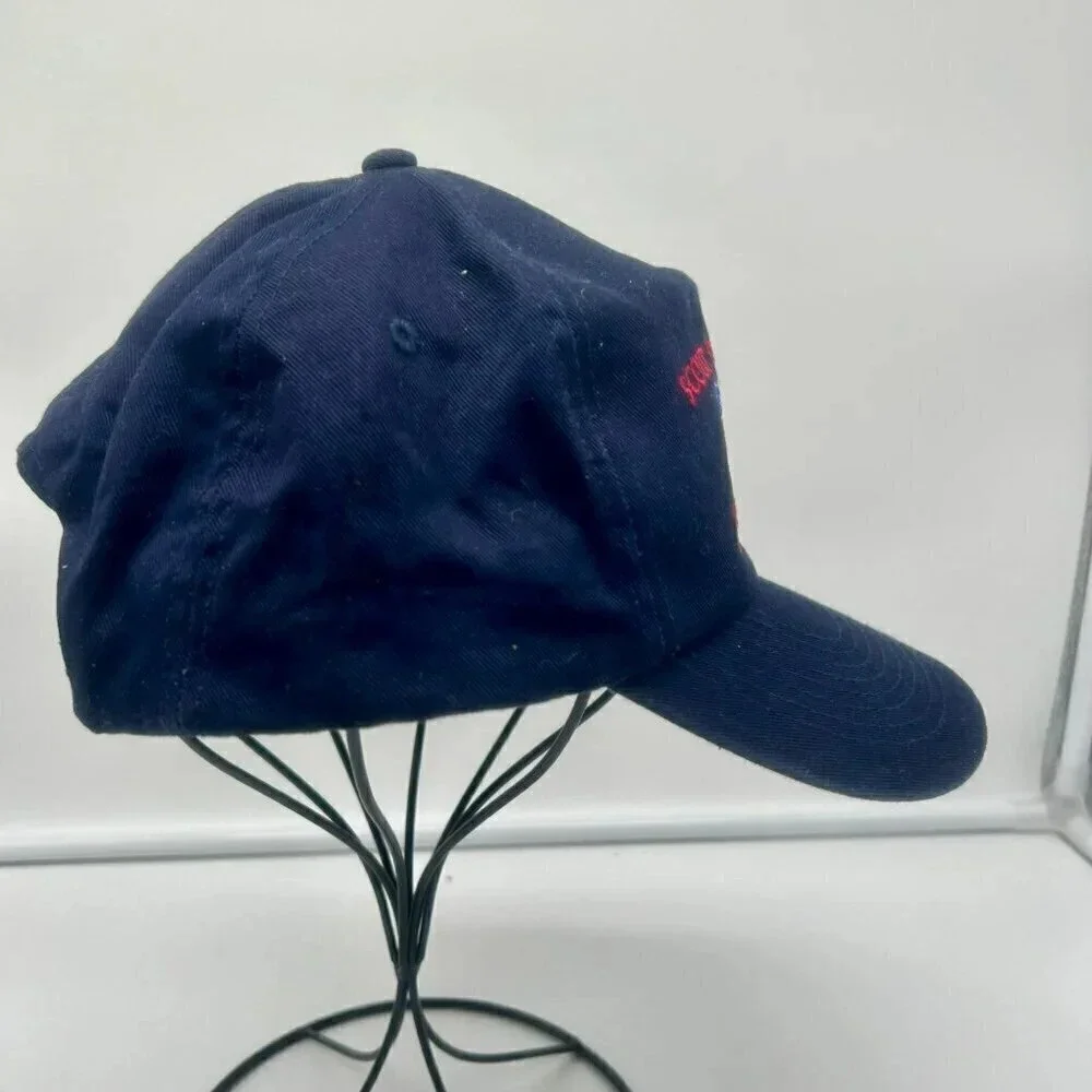 Vintage‎ Y2K Boy Scout Rally Hat Robert E Lee Council Adjustable USA Navy Blue